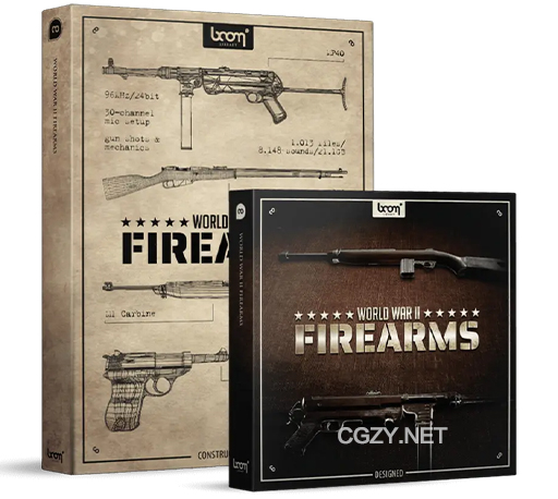 二战电影步枪手枪冲锋枪开枪射击无损音效素材包 WORLD WAR II FIREARMS