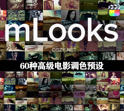 FCPX插件|60种高级电影调色预设 mlooks