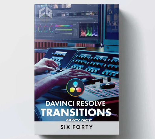 达芬奇模板|40种常用平滑缩放扭曲棱镜震动光效闪烁效果转场预设 640 Studio Transition Pack