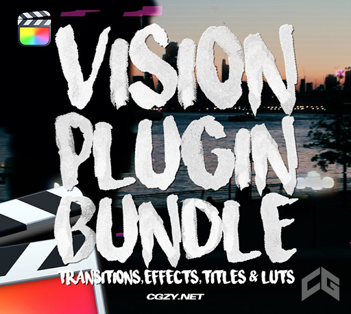 FCPX插件|油管大神Vlog常用转场效果标题动画Luts调色合集包 支持M1 Vision Plugin Bundle