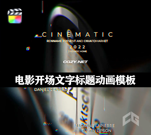 FCPX插件|史诗级电影开场文字标题动画模板 Film Titles Opener V8