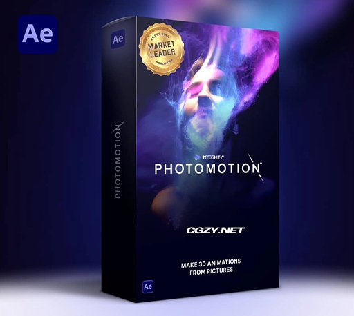 AE模板|照片转3D视觉效果三维摄像机透视景深动画特效 Photomotion ? – 3D Photo Animator (6 in 1)
