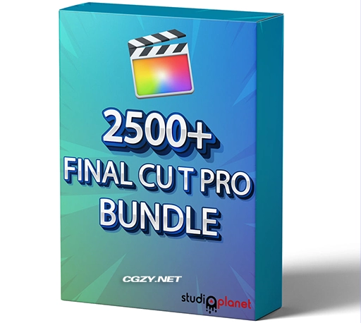 FCPX插件|2500+无缝转场标题动画调色LUTS预设音效素材集合包  2500+ FINAL CUT PRO BUNDLE 支持M1
