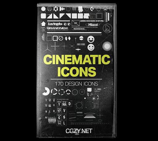 170+高质量电影排版设计LOGO图标贴纸素材合集 Tropic Colour Cinematic Design Icons