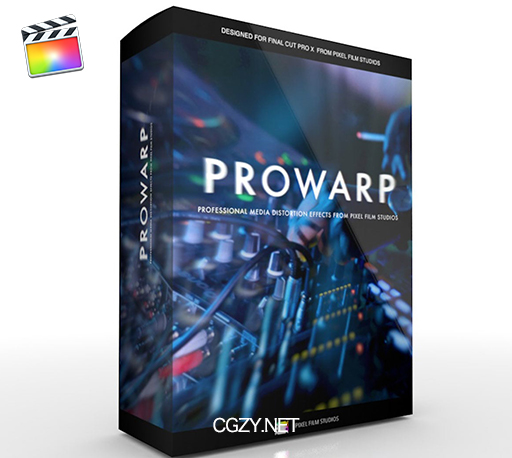 FCPX插件|专业媒体失真扭曲棱镜衰减着色抖动效果工具 支持M1 ProWarp