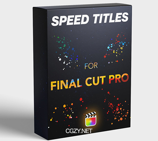 FCPX插件|20组动感节奏快闪文字标题卡点片头预设 Speed Titles