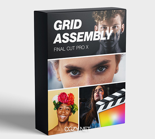 FCPX插件|全新动态分屏网格动画效果制作工具 Grid Assembly