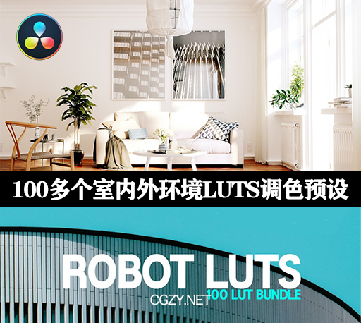 调色预设|100多个室内室外环境LUTS调色预设(FCPX/PR/PS/AE/达芬奇/OFX)-RoBot EasyLut 100 Bundle LUTs
