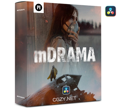 达芬奇插件|79组营造电影紧张氛围效果转场工具包 Motionvfx – mDrama