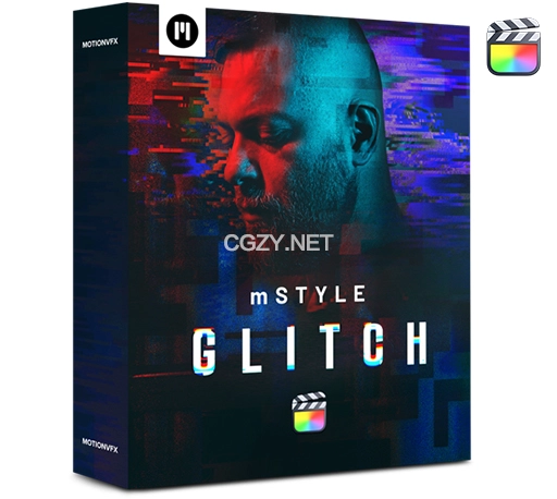 中英双语-FCPX插件|30组现代数字失真扭曲故障花屏效果 MotionVFX – mStyle Glitch