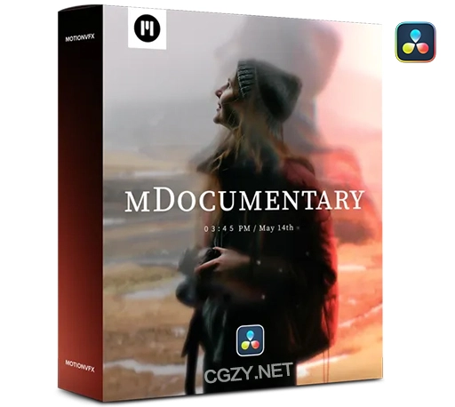 达芬奇插件|72组叙事纪录片风格冻结帧叠加字体排版时间线转场效果预设 MotionVFX – mDocumentary for DaVinciResolve