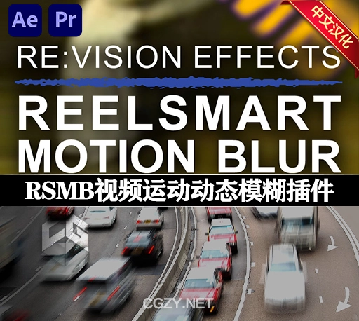 中文汉化-AE/PR插件|RSMB动态运动模糊效果 ReelSmart Motion Blur 6.4.1 Win