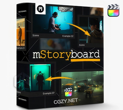 FCPX插件|72组精美电影终极故事板场景排版设计字幕转场效果预设包 MotionVFX – mStoryboard