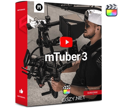 FCPX插件|84组网络社交媒体视频排版背景字幕栏LOGO头像开场过渡预设包 MotionVFX mTuber 3