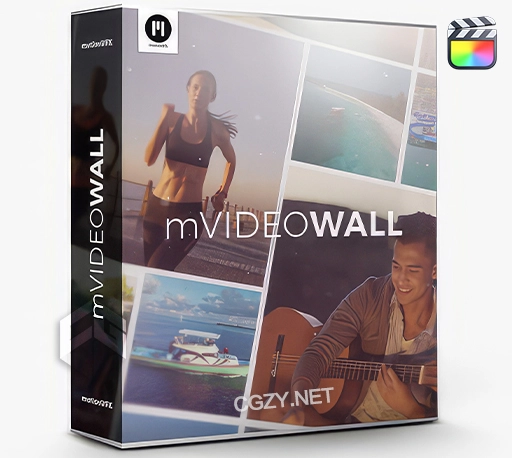 FCPX插件|56组精美相册动画视频墙模板 MotionVFX mVideowall