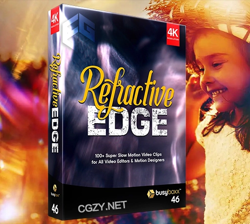 4K视频素材|100个有机玻璃折射棱镜反射光效合成叠加素材 BBV46 Refractive Edge