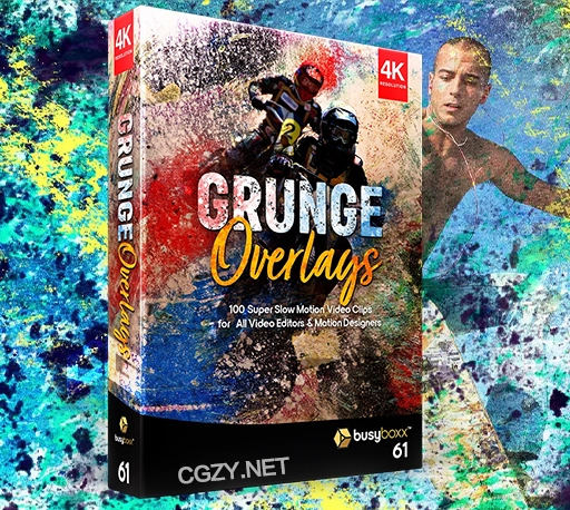 4K视频素材|100组垃圾污渍划痕纹理叠加素材 BBV61 Grunge Overlays