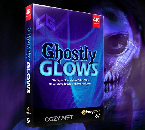 4K视频素材|61个惊悚恐怖丝绸纱布飘动特效合成素材 BBV57 Ghostly Glows