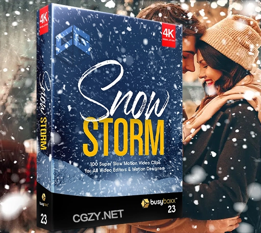 4K视频素材|100个寒冷冬季暴风雪下雪特效素材 BBV23 Snow Storm