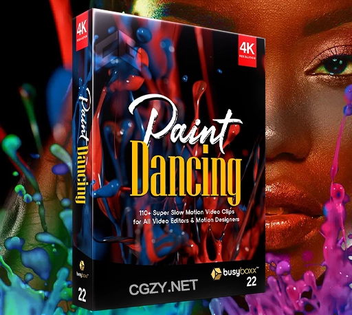 4K视频素材|114个彩色油漆流体飞溅特写动画素材 BBV22 Paint Dancing