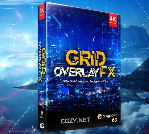 4K视频素材|106个科技感线条网格特效叠加动画素材 BBV63 Grid Overlay FX