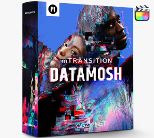FCPX插件|52种炫酷数字故障失真干扰迷幻视觉特效转场预设 mTransition Datamosh +使用教程