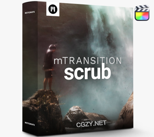 FCPX插件|31种时间重映射加速卡帧重放鬼畜重影视觉转场预设 mTransition Scrub +使用教程