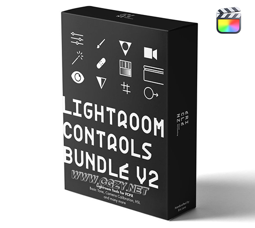 中文汉化FCPX插件|LR基本控制相机校准HSL参数调色控件 Lightroom Controls V2