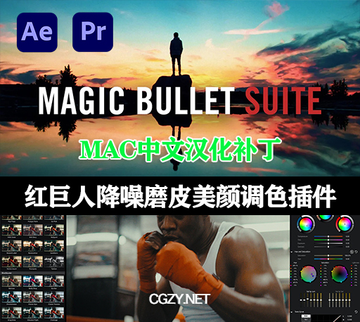 Mac中文汉化版-Magic Bullet Suite v15.0.0 红巨人降噪磨皮美颜调色插件套装下载 支持M1