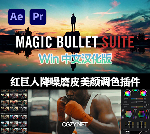AE/PR插件|Magic Bullet Suite v15.1.0 Win汉化版下载-红巨人降噪磨皮美颜调色插件套装