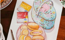 Jenny An水彩插画中级复古包装系列【画质还行有课件】