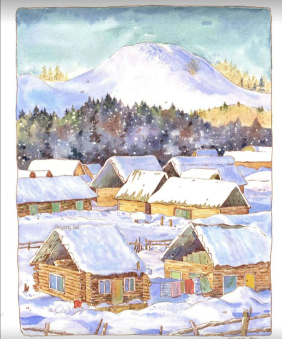 欧阳贝钢笔淡彩花卉果蔬自然风景课【画质不错有课件】