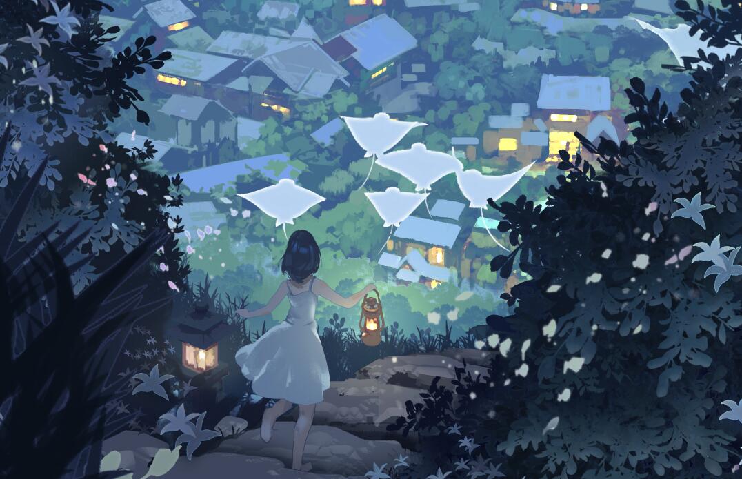 岛的鲸场景插画教程【画质不错只有视频】