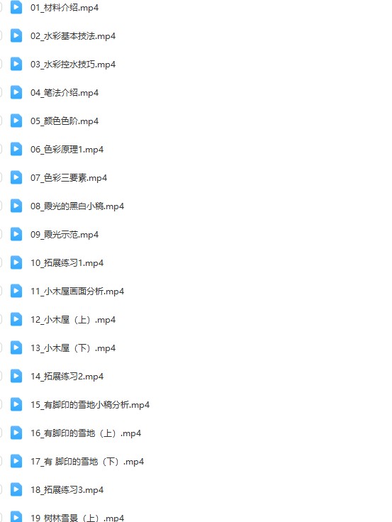 小布老虎有点忙水彩教程合集【画质高清只有视频】