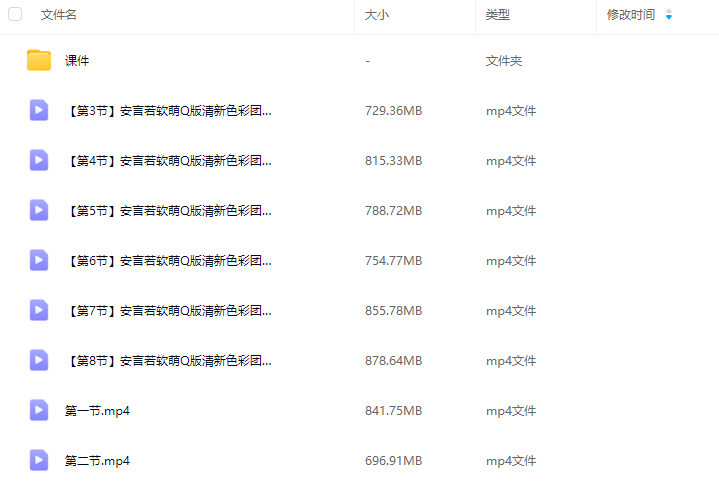 莫那安言若第2期软萌Q版&清新色彩团练2024【画质高清有课件】