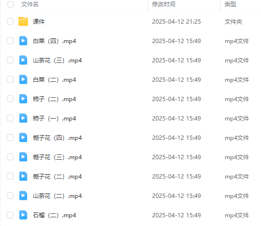 陈淳写意花卉之墨花写生二十讲【画质不错有课件】