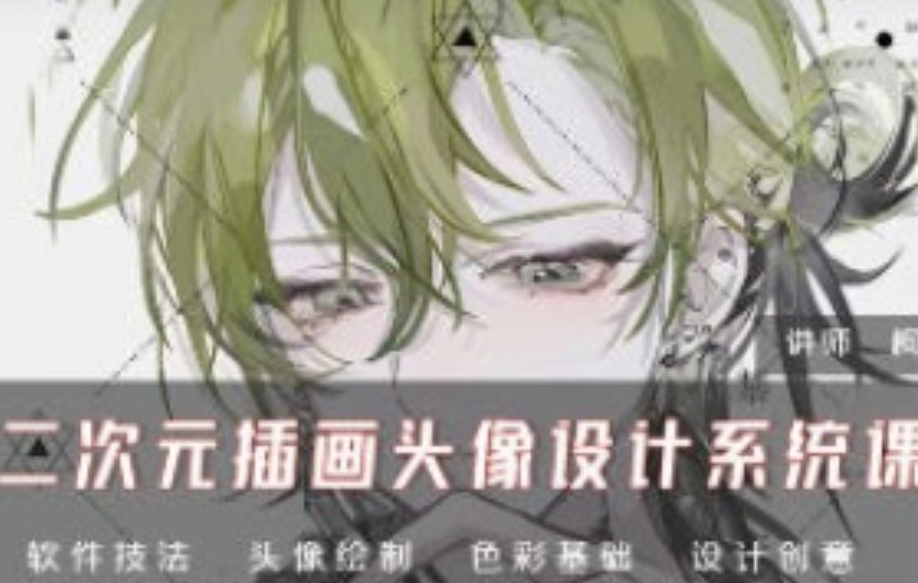 枸杞叶二次元插画头像设计系统课2024【画质高清只有视频】