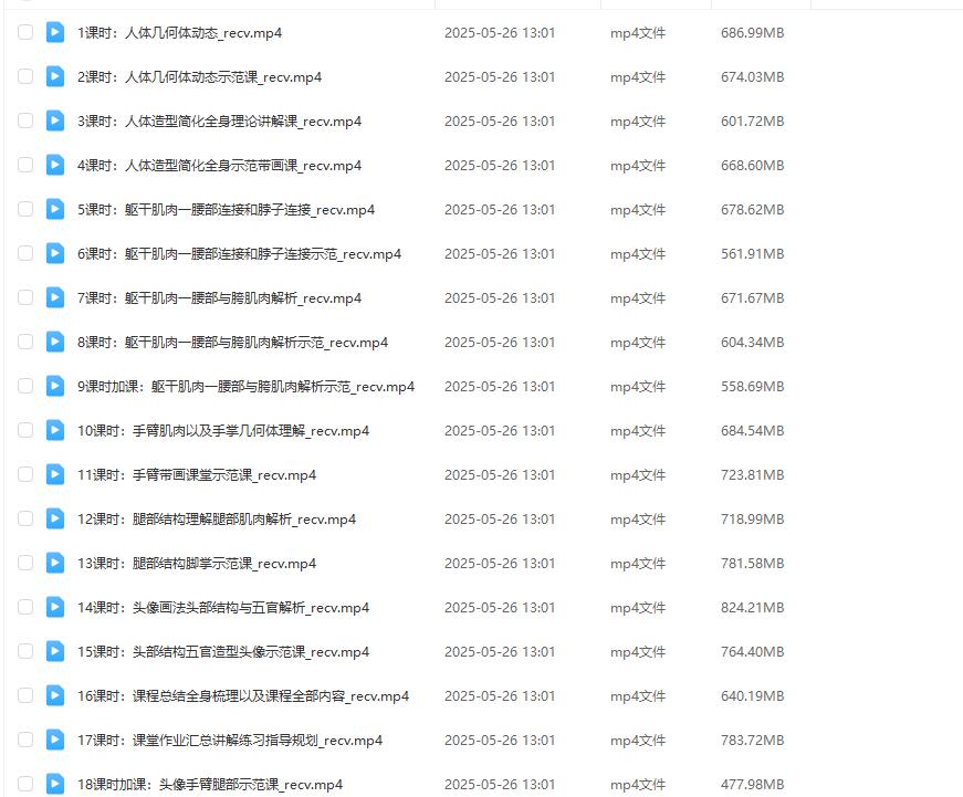 大木人体结构第13期绘画基础课【画质高清有课件】