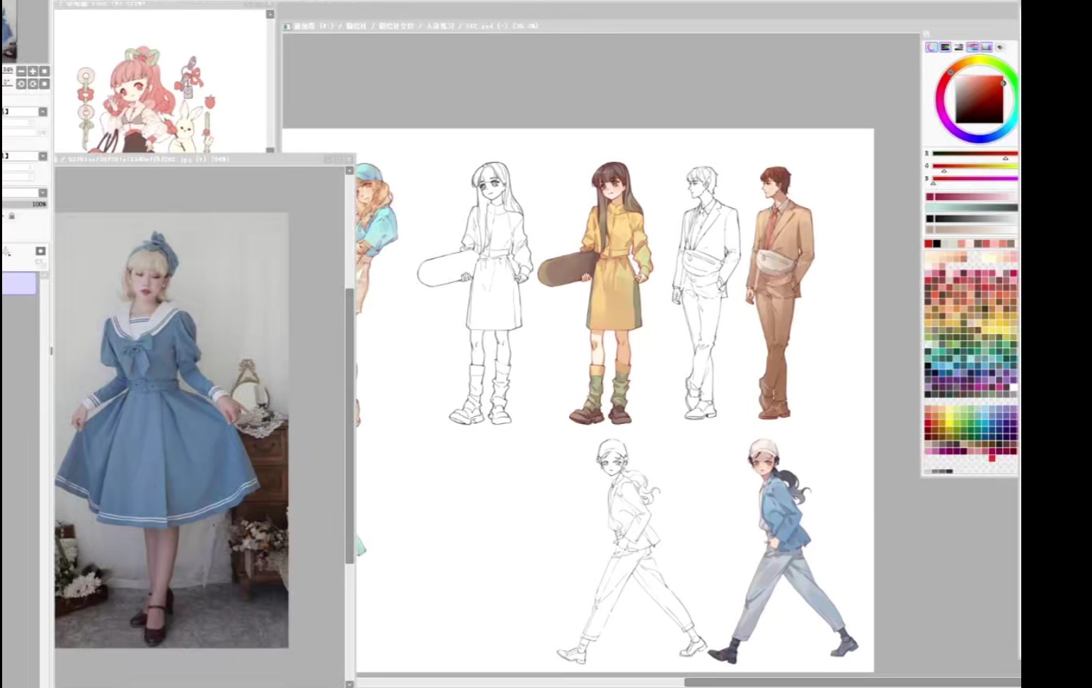 Tcat 365天人物速写与平涂二分教程【画质高清只有视频】