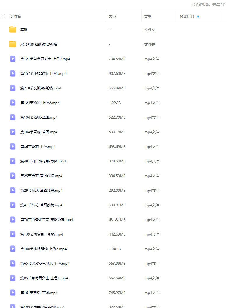 【缺】V脸喵清新iPad水彩9合1主题插画系统课【画质高清有笔刷】