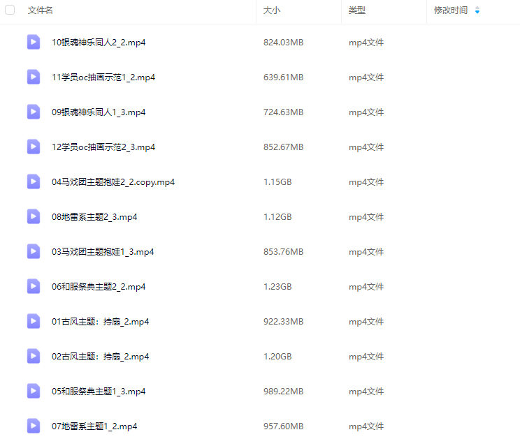 二木萌系平涂少女头像团练第3期2025【画质高清只有视频】