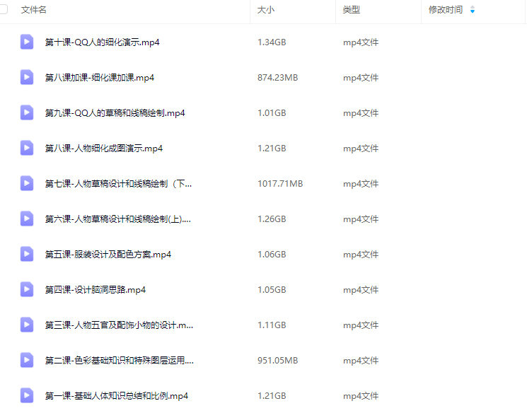 拾一鸭鸭CG正比例人物设计及颜色系统课2024【画质不错只有视频】