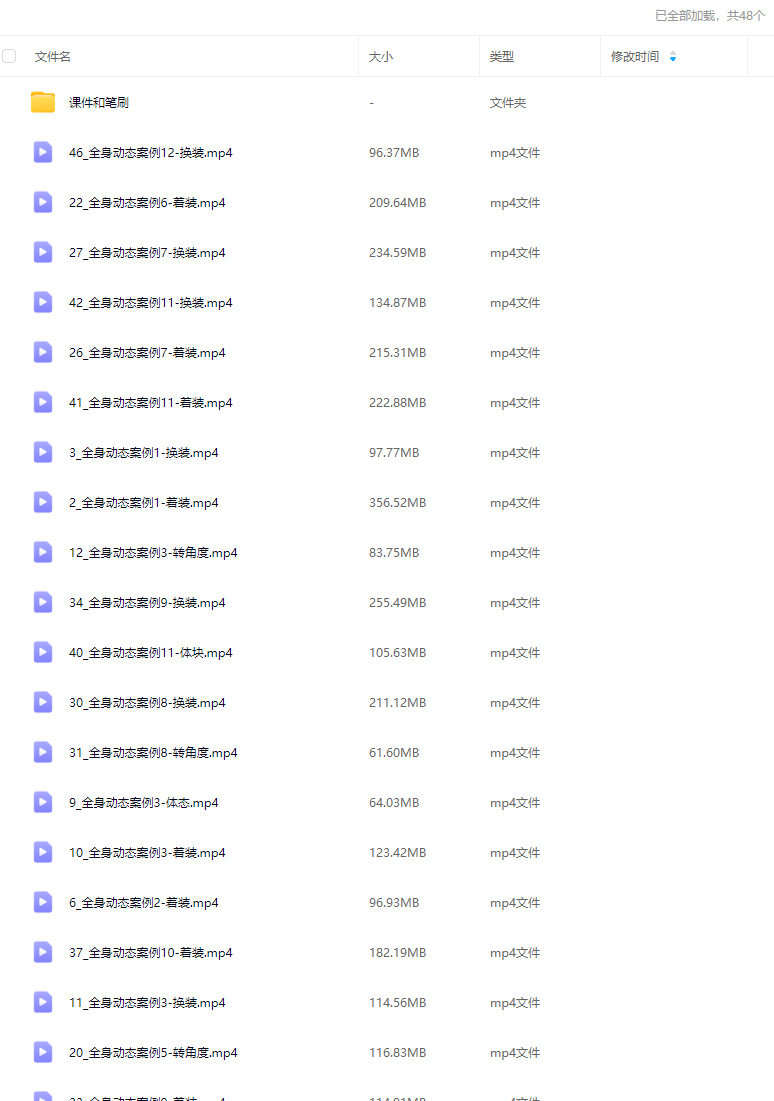 叮咛叮咛全身动态人物速写课2024【画质高清有课件笔刷】