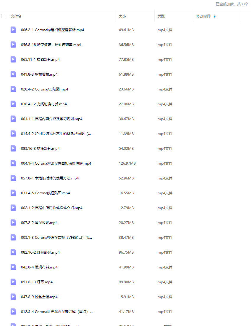 蓝图Corona11入门到精通超写实渲染系统课2024【画质高清只有视频】