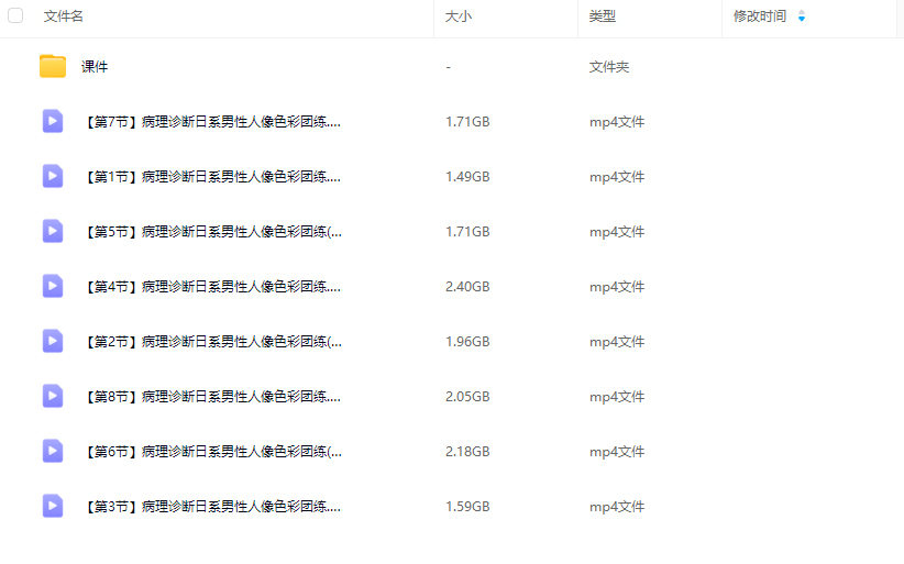 病理诊断日系男性人像色彩团练2025【画质高清有课件】