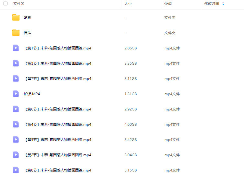 末菻氛围感人物插画团练2025【画质高清有课件笔刷】