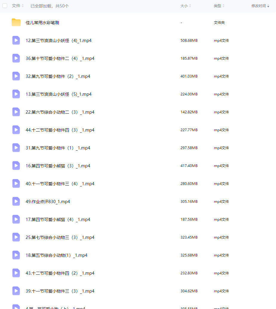 佳儿超萌小动物插画课2025【画质不错有老师常用笔刷】