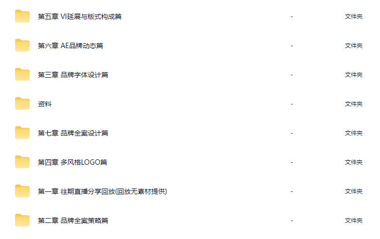 卢帅Logo字体品牌包装设计实战班第7期【画质高清有大部分素材】