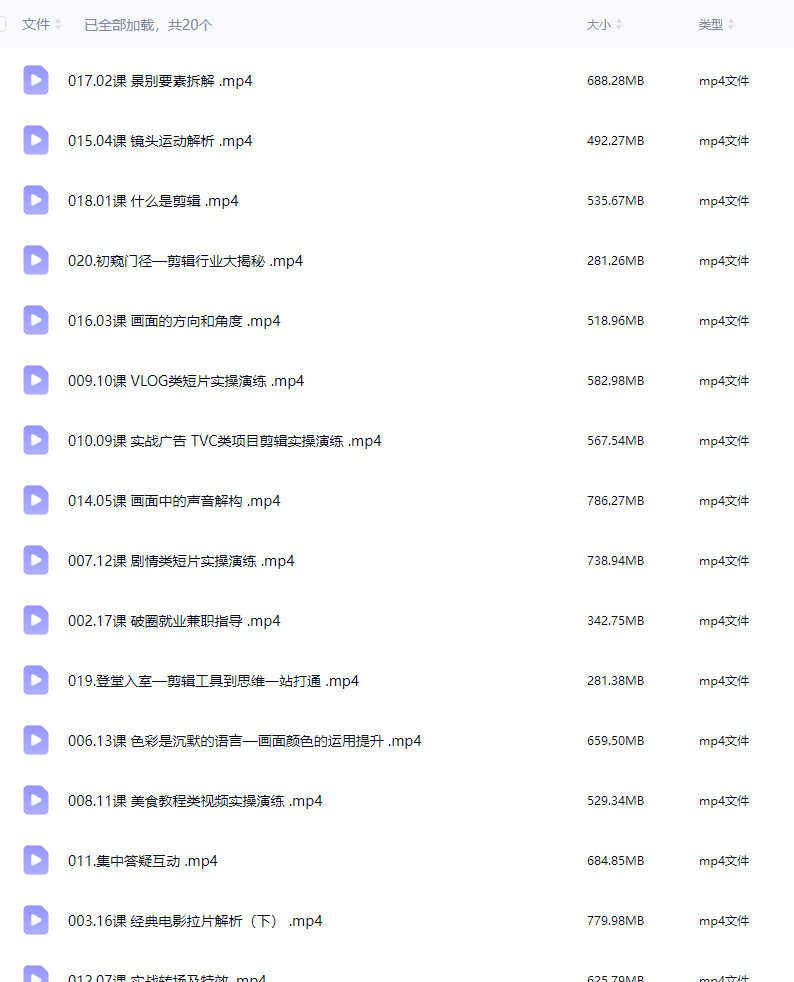 【缺课】genji剪辑升维金牌剪辑师第5期【画质高清只有视频】