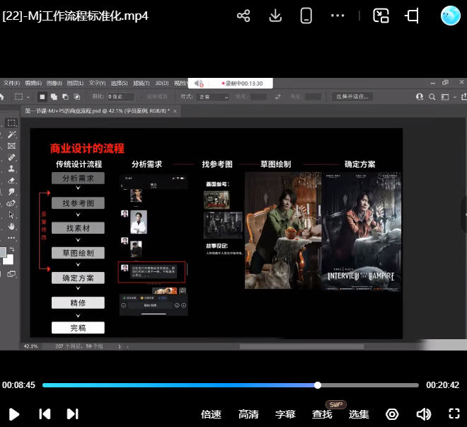 光影魔方敲爱PS的杰杰瑞-MJ+SD+PS人工智能商业AI模型课工作篇【画质高清有素材】